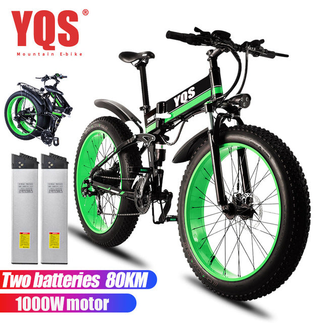 electric bike 1000W New Super Neve Snow bike  Electric Bike Ebike 48 V electric bicycle Increase tires easy-smart-way.myshopify.com