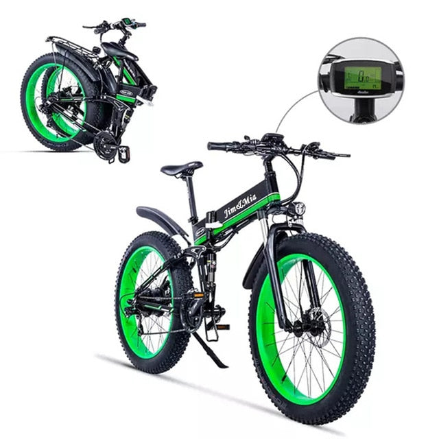 48V500W snow and mountain bike26 "folding bike 4.0 fat tire electric  Lithium battery moped Aluminium alloy frame easy-smart-way.myshopify.com