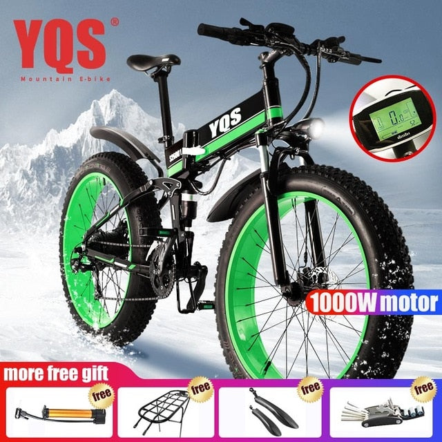 electric bicycle 1000W 80KM  4.0 fat tire New  Neve Snow Mountain bike Ebike Electric Bike  ebike 48 V electric bicycle easy-smart-way.myshopify.com