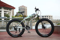 26 * 4.0 Fat bike 7/21/24/27 Speed Mountain bike Aluminum alloy Shock Absorbers Bicycle big tire Snow Bike easy-smart-way.myshopify.com