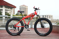 26 * 4.0 Fat bike 7/21/24/27 Speed Mountain bike Aluminum alloy Shock Absorbers Bicycle big tire Snow Bike easy-smart-way.myshopify.com