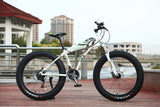 26 * 4.0 Fat bike 7/21/24/27 Speed Mountain bike Aluminum alloy Shock Absorbers Bicycle big tire Snow Bike easy-smart-way.myshopify.com