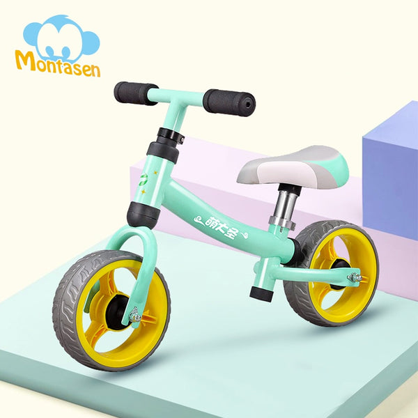 Montasen Children  Push Bike  for 1.5- 3 Year Old Kids High Carbon Frame Balance Cycle for Boy Girls to Walk  Mini Push Bicycle easy-smart-way.myshopify.com