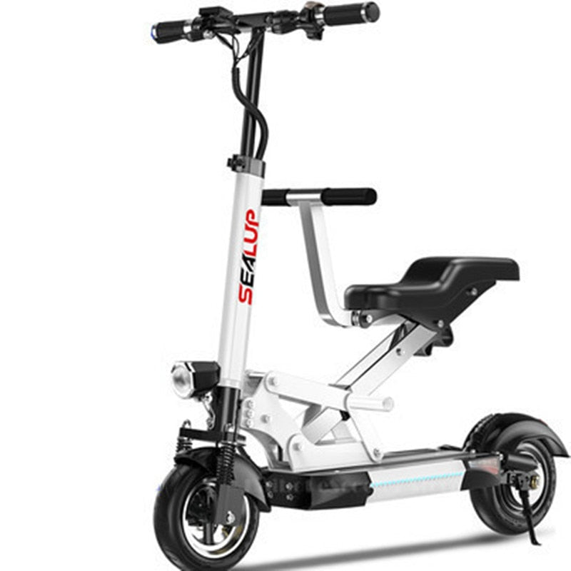 Electric Scooter Adults With Seat Electric Scooters With Suspension System 10 Inch 500W 48V Portable Foldable Electric Scooter easy-smart-way.myshopify.com