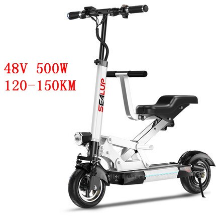 Electric Scooter Adults With Seat Electric Scooters With Suspension System 10 Inch 500W 48V Portable Foldable Electric Scooter easy-smart-way.myshopify.com