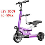 Electric Scooter Adults With Seat Electric Scooters With Suspension System 10 Inch 500W 48V Portable Foldable Electric Scooter easy-smart-way.myshopify.com