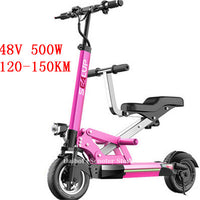 Electric Scooter Adults With Seat Electric Scooters With Suspension System 10 Inch 500W 48V Portable Foldable Electric Scooter easy-smart-way.myshopify.com