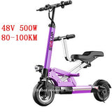 Electric Scooter Adults With Seat Electric Scooters With Suspension System 10 Inch 500W 48V Portable Foldable Electric Scooter easy-smart-way.myshopify.com