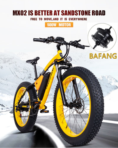electric bike 500W  Snow bike Electric Bike Ebike 48 V electric bicycle Increase 26-inch fat tires bafang Electric machinery
