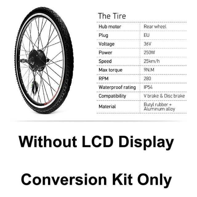 26x1.75'' Electric Bike Conversion Kit 1000W 48V Powerful Ebike Rear Wheel Brushless Controller Hub Electric Motor Wheel Kit easy-smart-way.myshopify.com