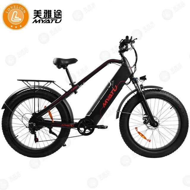 MYATU SHIMANO 7 speed adult ebike Mountain e Bike powerful Electric Bicycle 48V 500W 12AH 26" 4.0 Electric Vehicle Motor e-bike