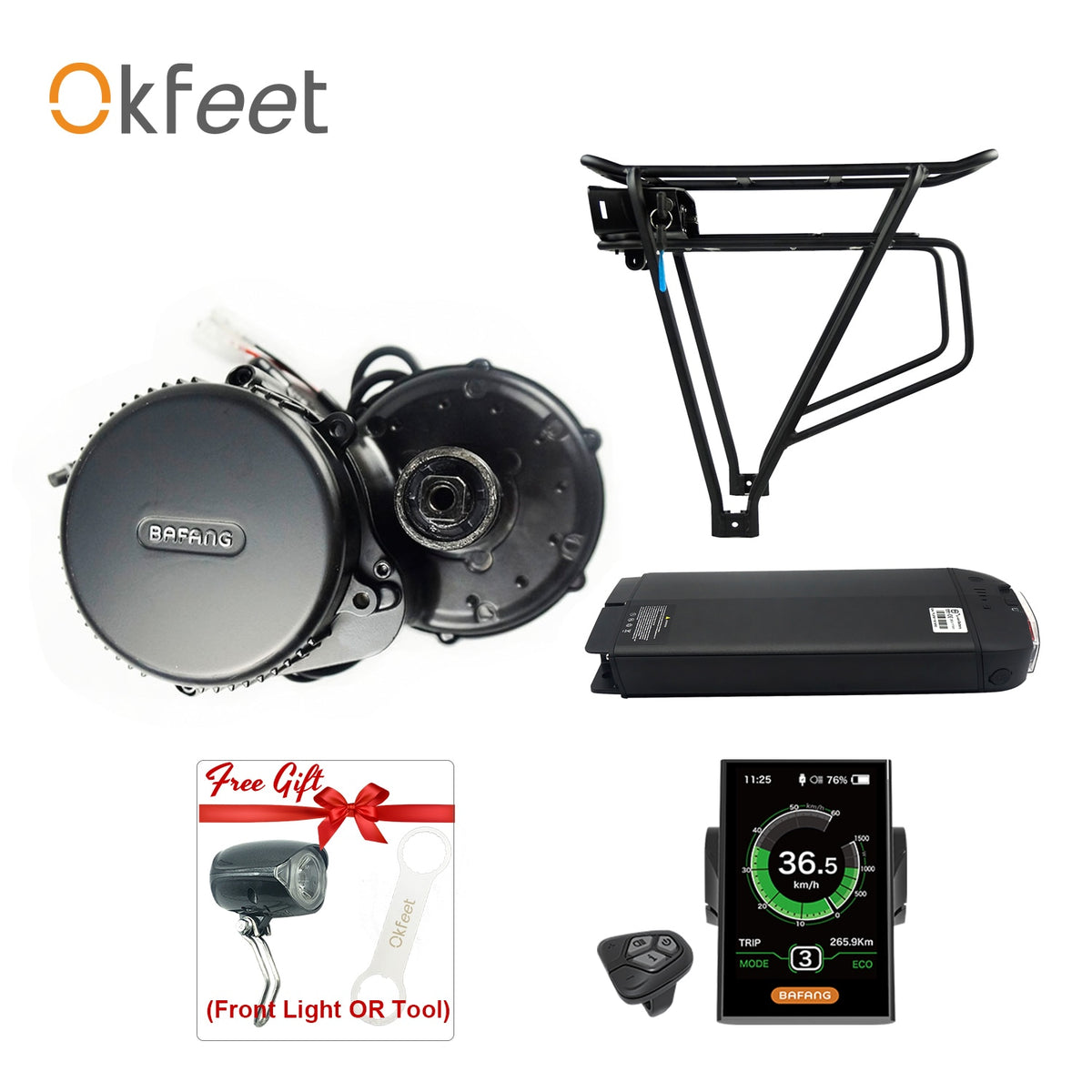 Bafang 36V 350W BBS01B Mid Motor Lithium Battery Electric Bicycle DIY Conversion Kit easy-smart-way.myshopify.com