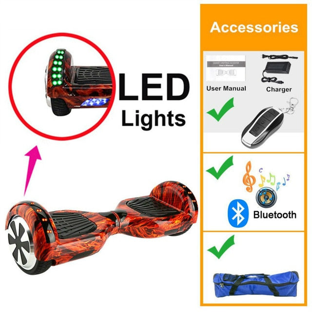 6.5 Inch Met Zak Rood Roze Self Balancing Scooter Elektrische Skateboard Hover Board Smart Balance Board Overboord Vespa easy-smart-way.myshopify.com