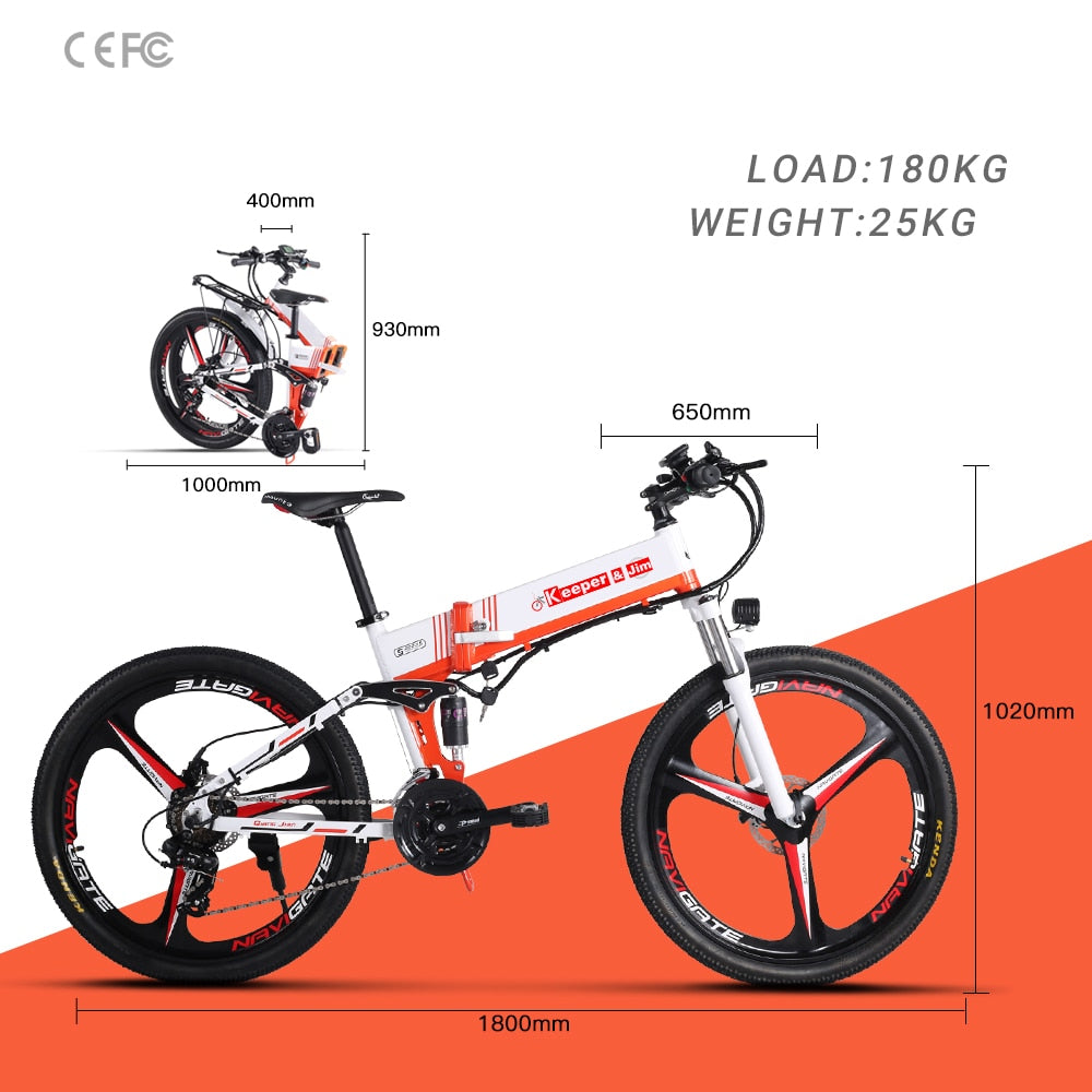 K&J Electric bicycle 500W 12.8AH 21-speed electric bicycle electric vehicle 26 "off-road electric bicycle easy-smart-way.myshopify.com