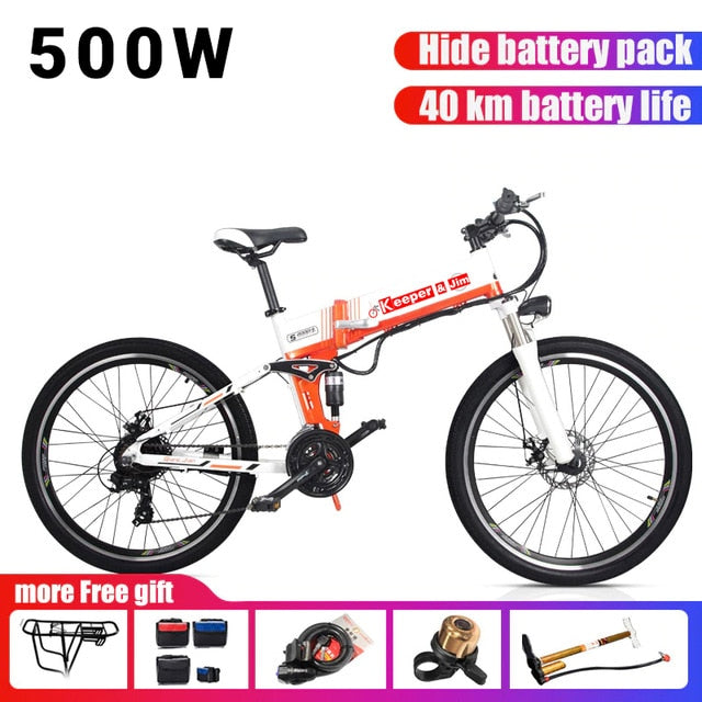 K&J Electric bicycle 500W 12.8AH 21-speed electric bicycle electric vehicle 26 "off-road electric bicycle easy-smart-way.myshopify.com