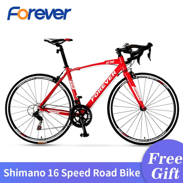 FOREVER 700C Road Bike Carbon Rode Bicycle Mountain Bike Dirt Bike with Aluminum Alloy Frame Racing Bike 16 Speed velo de Route easy-smart-way.myshopify.com