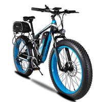 Cyrusher XF800 Electric Bicycle double Suspension 7 Speeds,Fat tire eBike, 750W 48V,smart computer speedometer electric bike easy-smart-way.myshopify.com