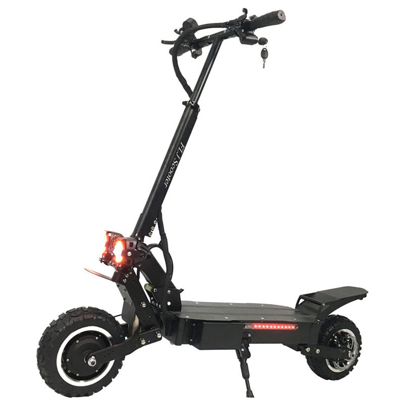 T112 3200W Dual Motor Powerful Electric Scooter with off road tire wheel 2 big LED scooter lights e bike kick scooter