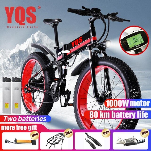 electric bicycle 1000W 80KM  4.0 fat tire New  Neve Snow Mountain bike Ebike Electric Bike  ebike 48 V electric bicycle easy-smart-way.myshopify.com