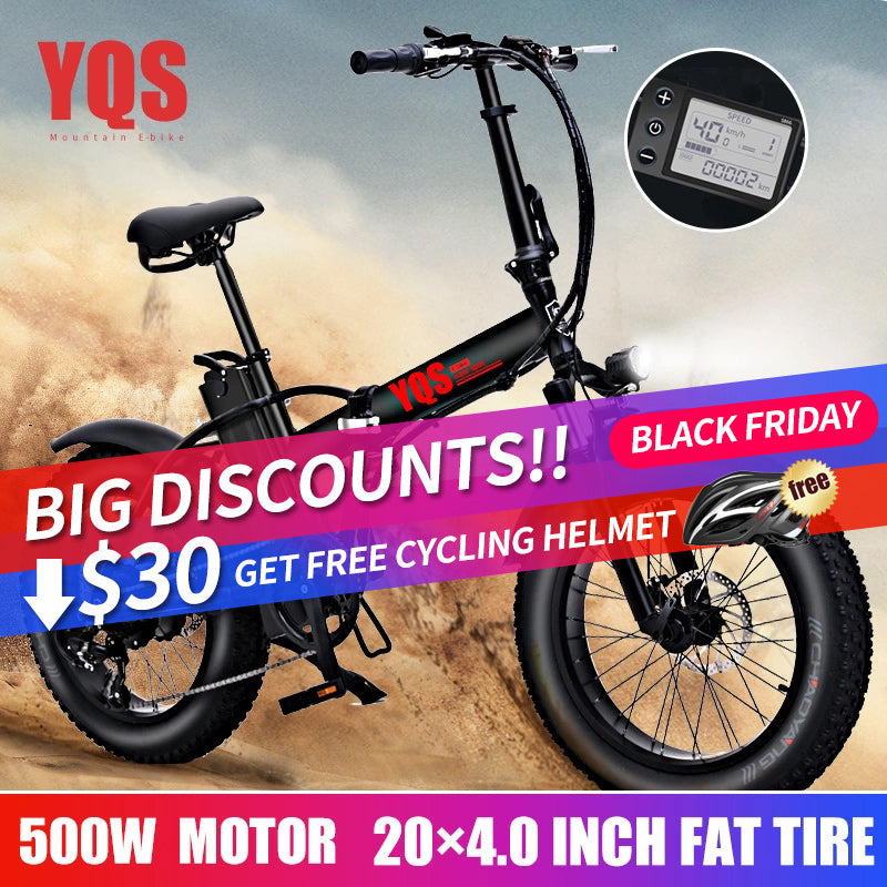 YQS New 500W bmx bike snowebike mountain electric bike 20 inch 4.0 fat tire  beach electric bicycle easy-smart-way.myshopify.com