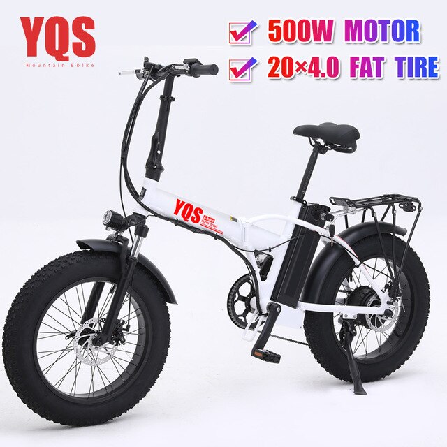 YQS New 500W bmx bike snowebike mountain electric bike 20 inch 4.0 fat tire  beach electric bicycle easy-smart-way.myshopify.com