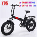 YQS New 500W bmx bike snowebike mountain electric bike 20 inch 4.0 fat tire  beach electric bicycle easy-smart-way.myshopify.com