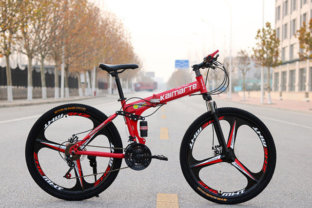 26inch folding mountain bike 21 speed double disc brakes bicycle 6 knife wheel and 3 knife wheel mountain bike easy-smart-way.myshopify.com