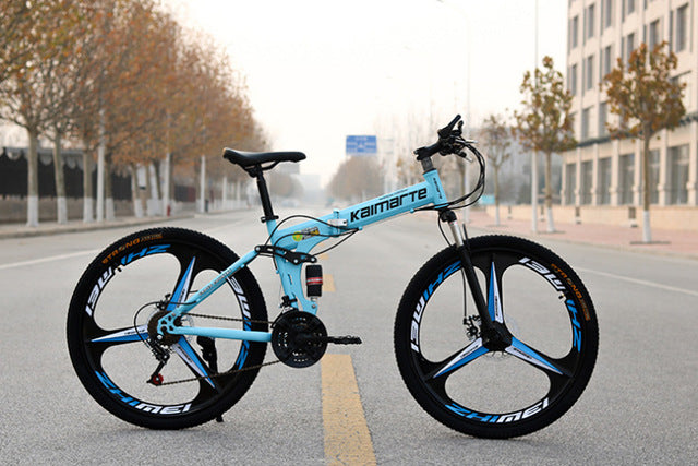 26inch folding mountain bike 21 speed double disc brakes bicycle 6 knife wheel and 3 knife wheel mountain bike easy-smart-way.myshopify.com