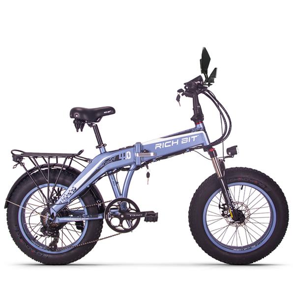 RICHBIT 500W 48V 20inch Fat Tire ebike Electric Bike Folding Snow Electric Bicycle Suspension Turning lights Mirrror Disc Brake easy-smart-way.myshopify.com