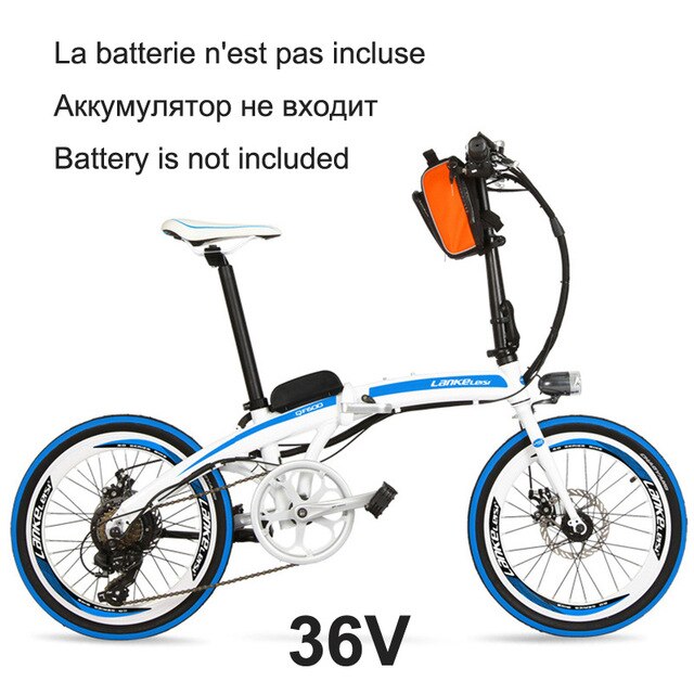 QF600 7 Speed Fast-folding E-bike, 20 Inch 240W Electric Bicycle, Aluminum Alloy Frame, Super Light, Disc Brake (No Battery) easy-smart-way.myshopify.com