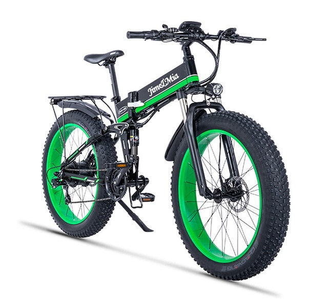 Electric snow  bike  Fat folding  bicycle 48V*500w lithium battery  aluminum frame and LED light SHIMANO transmission easy-smart-way.myshopify.com