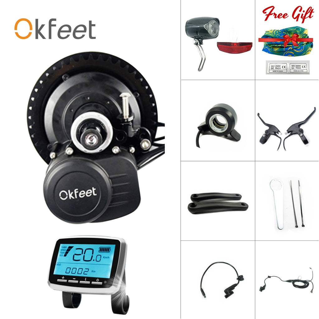 tsdz2 Tongsheng 36V 48V 250W 350W 500W vlcd5 Display Mid Drive Motor Electric Bike Bicycle Ebike Conversion Kit  with Battery easy-smart-way.myshopify.com