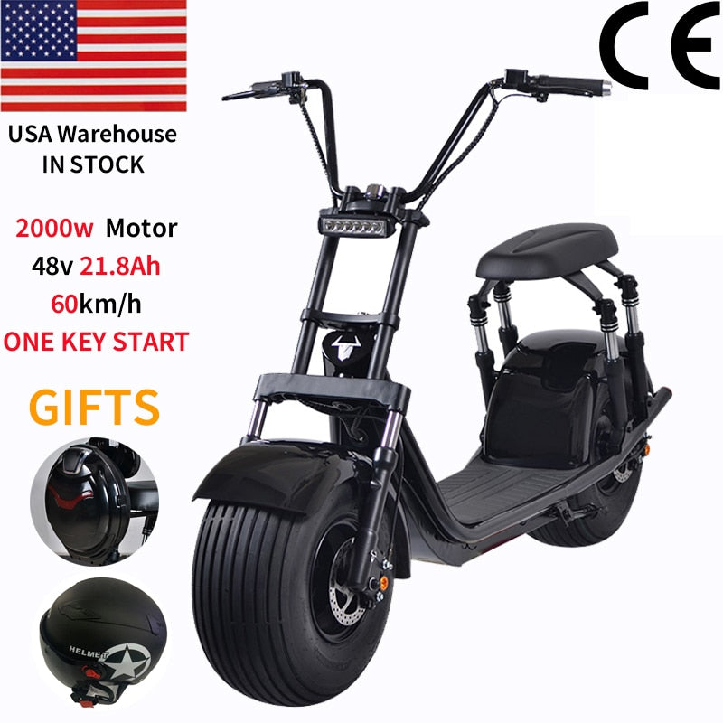 US warehouse 2000w 60V  21.8Ah Powerful Electric Scooter Citycoco with Removable Lithium Battery easy-smart-way.myshopify.com