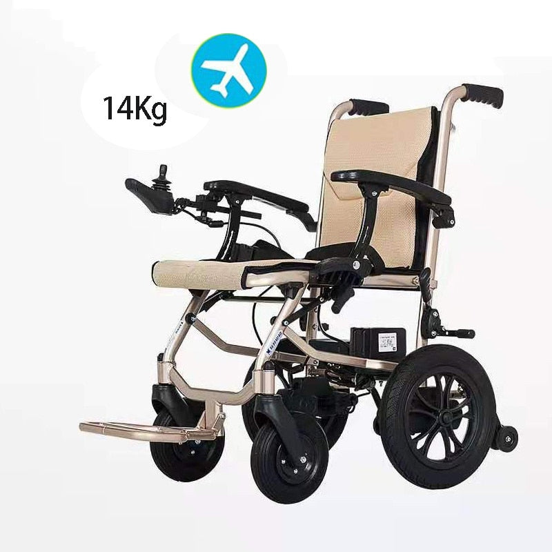 Motorized Wheelchair Electric Wheelchair Folding Portable Elderly Disabled Walkers Get On The Plane Lithium Battery Wheelchair easy-smart-way.myshopify.com