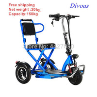 2019 free shipping  three-wheeled lightweight folding elderly scooter electric  wheelchair easy-smart-way.myshopify.com