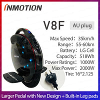Original INMOTION V8F unicycle 2020 new arrival widen pedal built in legpads one wheel eletric balance wheel electric easy-smart-way.myshopify.com