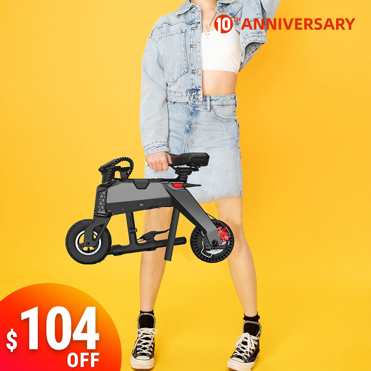 K&J Mini Portable Electric ScootersPowerful Smart E-Scooter Rechargeable Motor Moped Scooter easy-smart-way.myshopify.com