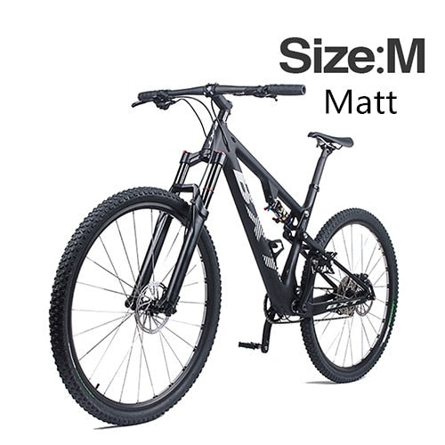 Full Suspension mountain bike 29er T800 carbon fiber 1×11speed carbon mtb XC bicycle disc brakes shock absorber travel 165*38mm