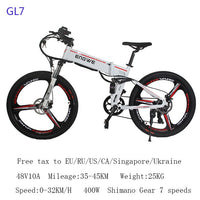 Electric Bike 48V12.5A Lithium Battery 26inch Aluminum Folding Electric Bicycle 400W Powerful Mountain ebike Snow /beach e bike easy-smart-way.myshopify.com