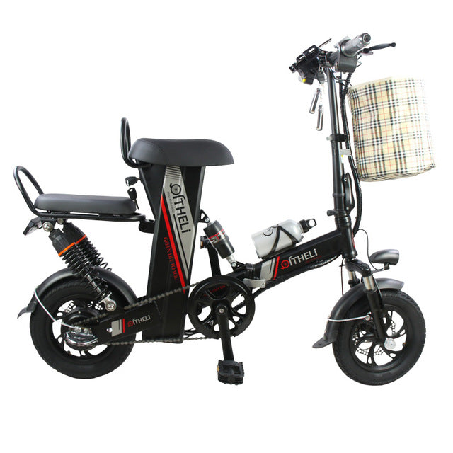 mini electric bike 12-inch power folding scooter adult small generation drive electric bicycle lithium battery electric bike easy-smart-way.myshopify.com