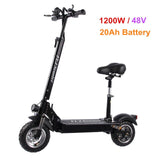 Electric Scooter for Adult with seat 48V 1200W / 500W E kick scooter foldable electro bicycle electrical bike