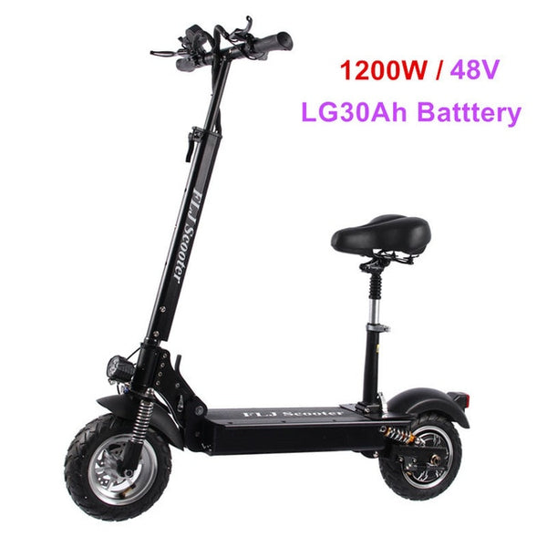 Electric Scooter for Adult with seat 48V 1200W / 500W E kick scooter foldable electro bicycle electrical bike