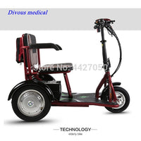 Old electric scooter electric tricycle disabled folding portable battery car easy-smart-way.myshopify.com