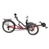 24 Speed Adult Foldable Tricycle Three Wheel Suspension Recumbent Trike