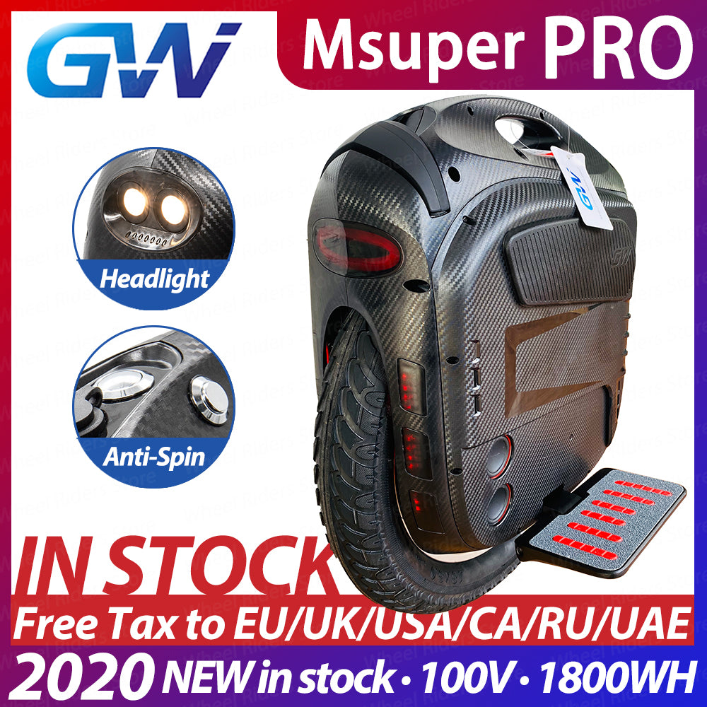 Gotway Msuper Pro 100V 1800wh 19inch Electric unicycle self-balancing scooter 2500W motor 21700 battery Lift up switch monowheel easy-smart-way.myshopify.com