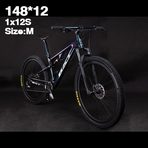New Carbon Mountain Bike 29er full suspension bike frame MTB Downhill bike 1*12speed sports MTB suspension complete bicycle