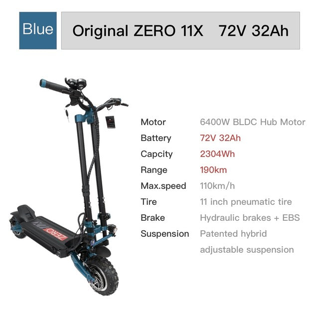 Original ZERO 11X brand new skateboard kickscooter electric two wheel 6400W 72V 11inch OIL HYDRAULIC easy-smart-way.myshopify.com