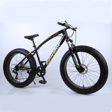 Snow beach mountain bike 24or26 inch 4.0 fat tire 7/21/24 speed high carbon steel frame double disc brake sandy mountain bicycle