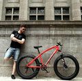 Snow beach mountain bike 24or26 inch 4.0 fat tire 7/21/24 speed high carbon steel frame double disc brake sandy mountain bicycle