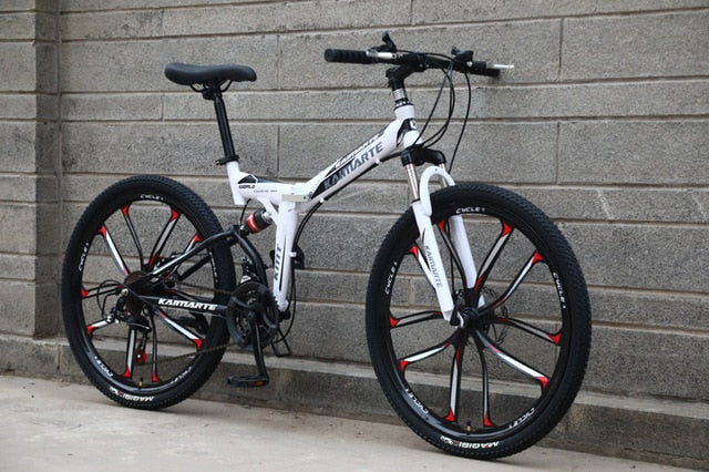 21 speed folding mountain bike 24 and 26 inch bicycle double disc brakes cycling bicycle folding mountain bike easy-smart-way.myshopify.com